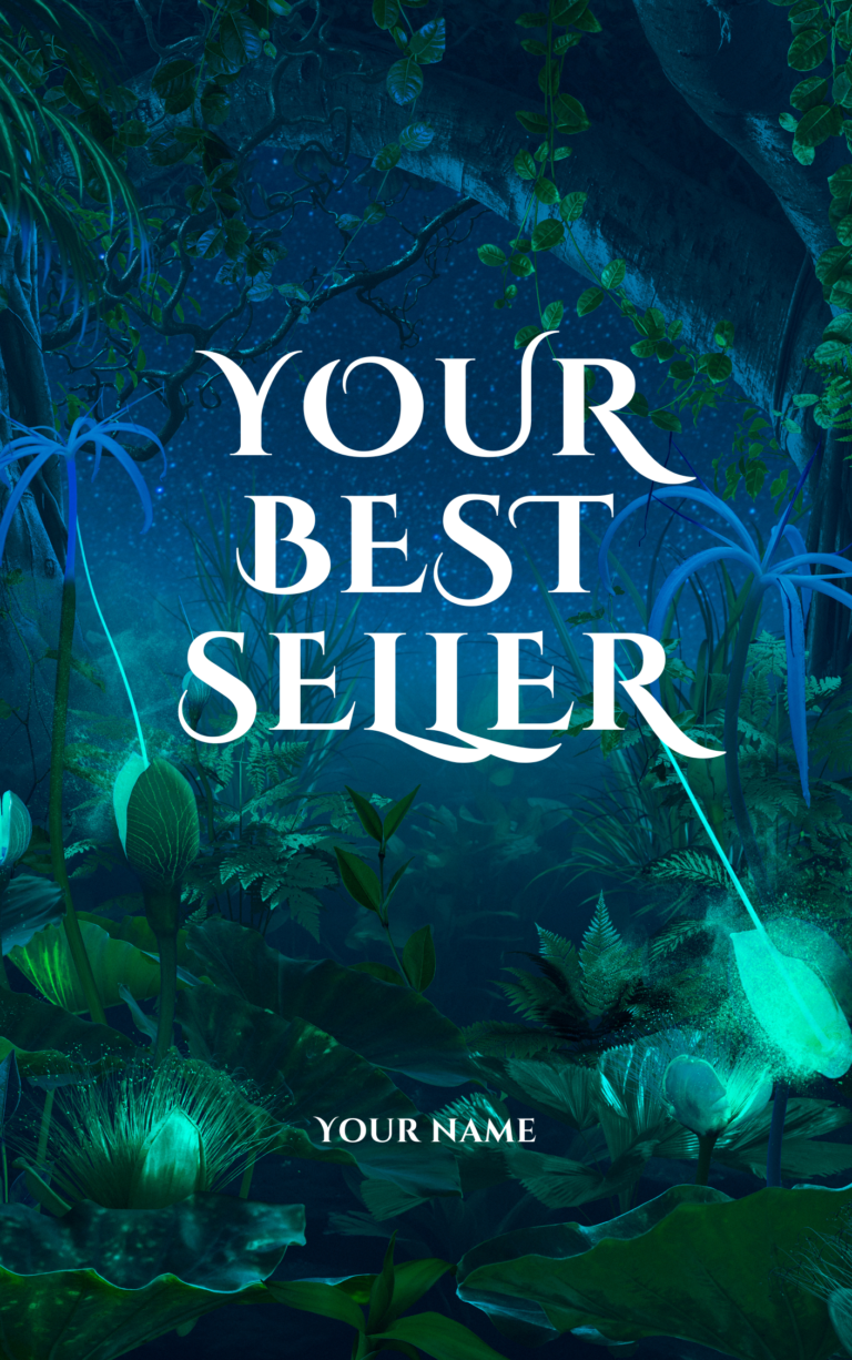 Your Best Seller cover mockup, jungle design